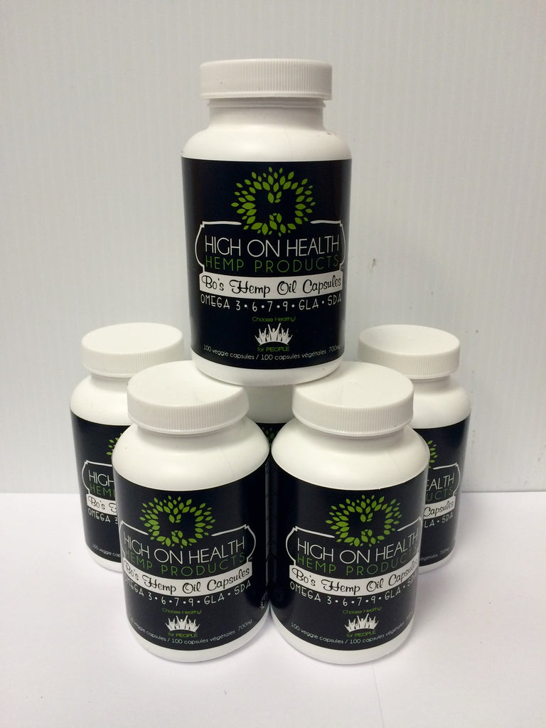 Wholesale - 6 pack Bo's Hemp Capsules  from High on Health
